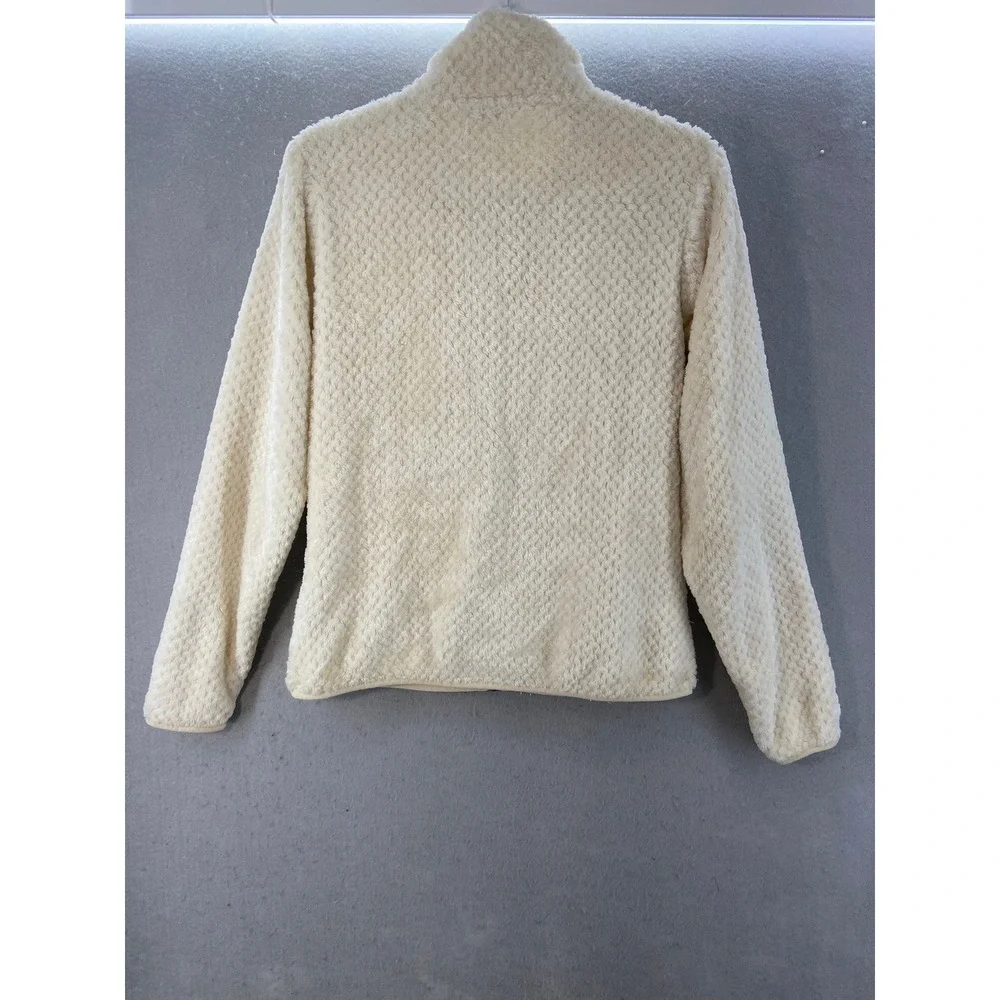 Columbia Jacket Womens Sz M Fire Side II Sherpa Fleece Full Zip Cream